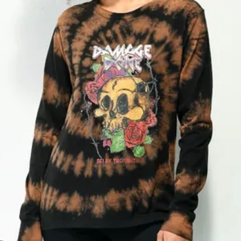 Empyre Damage Done Delay the Truth Tie Dye Long Sleeve T-Shirt Women’s Large